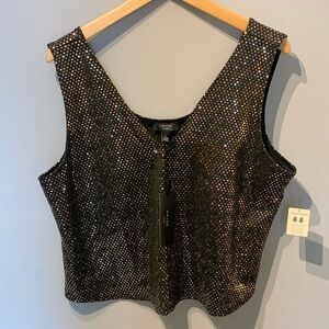 NWT Haver London Reversible Sequins Tank